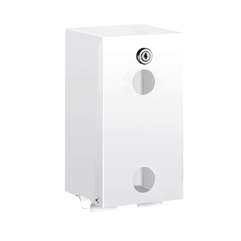 Porta rolo WC mural 2 rolos - 260 - 120 mm - Inox 304 epoxy branco - Ref:1661 - DELABIE