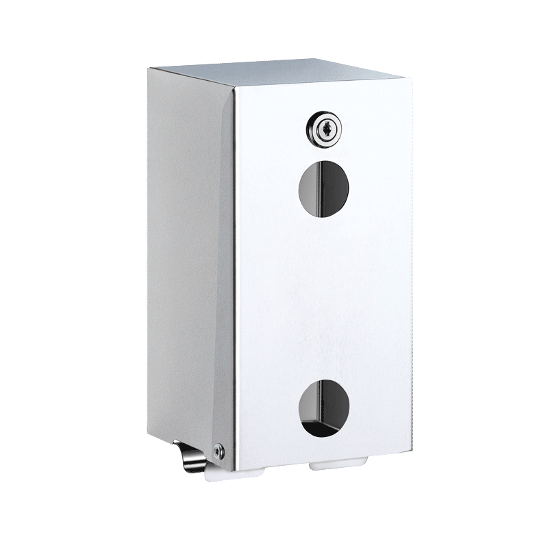 Porta rolo WC mural 2 rolos - 260  - 120  mm - Inox 304 polido brilhante - Ref:1660 - DELABIE