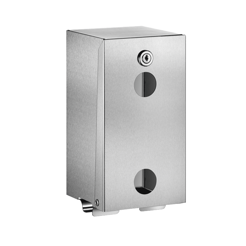 Porta rolo WC mural 2 rolos - 260  - 120  mm - Inox 304 polido satinado - Ref:1660S - DELABIE