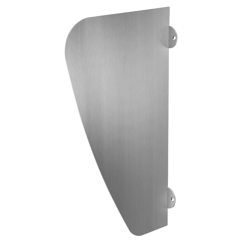 Separador de urinol AZA - 600  - 350  mm - Inox 304 polido satinado - Ref:100620 - DELABIE