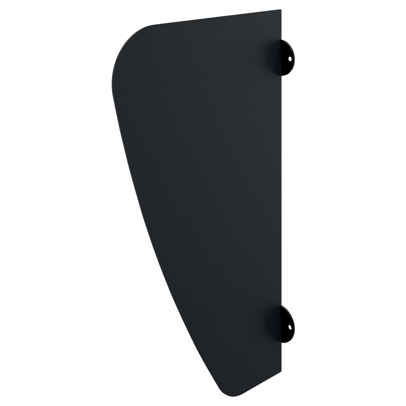 Separador de urinol AZA - 600 - 350 mm - Inox 304 preto mate - Ref:100620BK - DELABIE