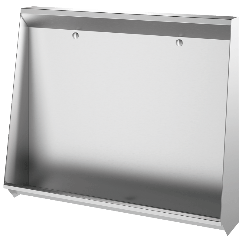 Urinol L coletivo - 1020 x 300 x 1200  mm - Inox 304 polido satinado - Ref:130210 - DELABIE