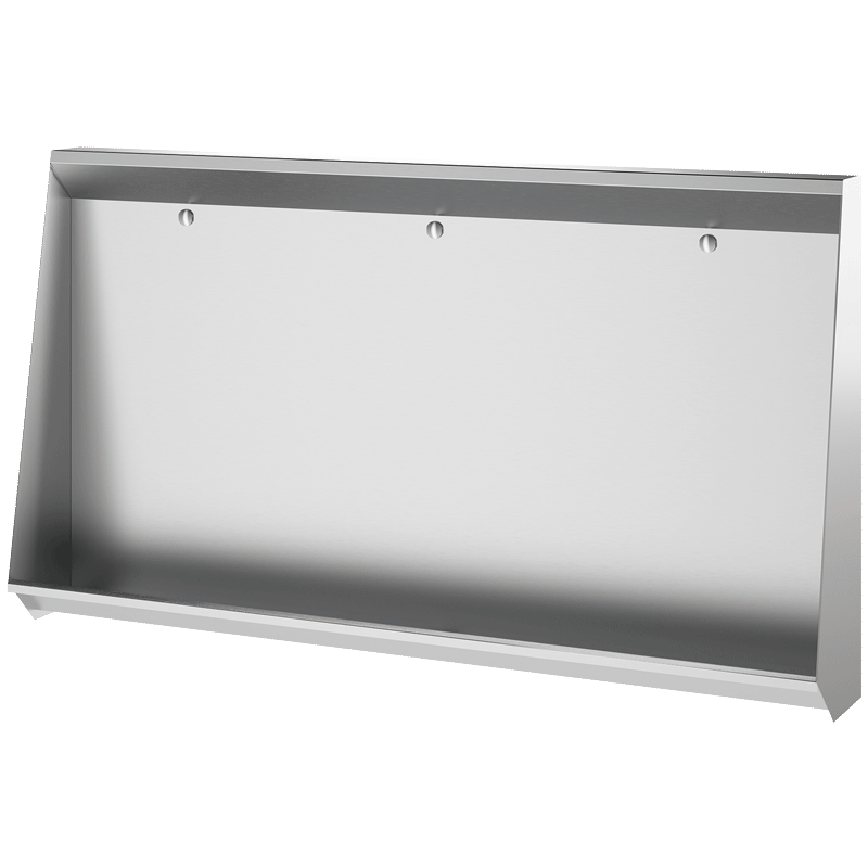 Urinol L coletivo - 1020 x 300 x 1800  mm - Inox 304 polido satinado - Ref:130220 - DELABIE