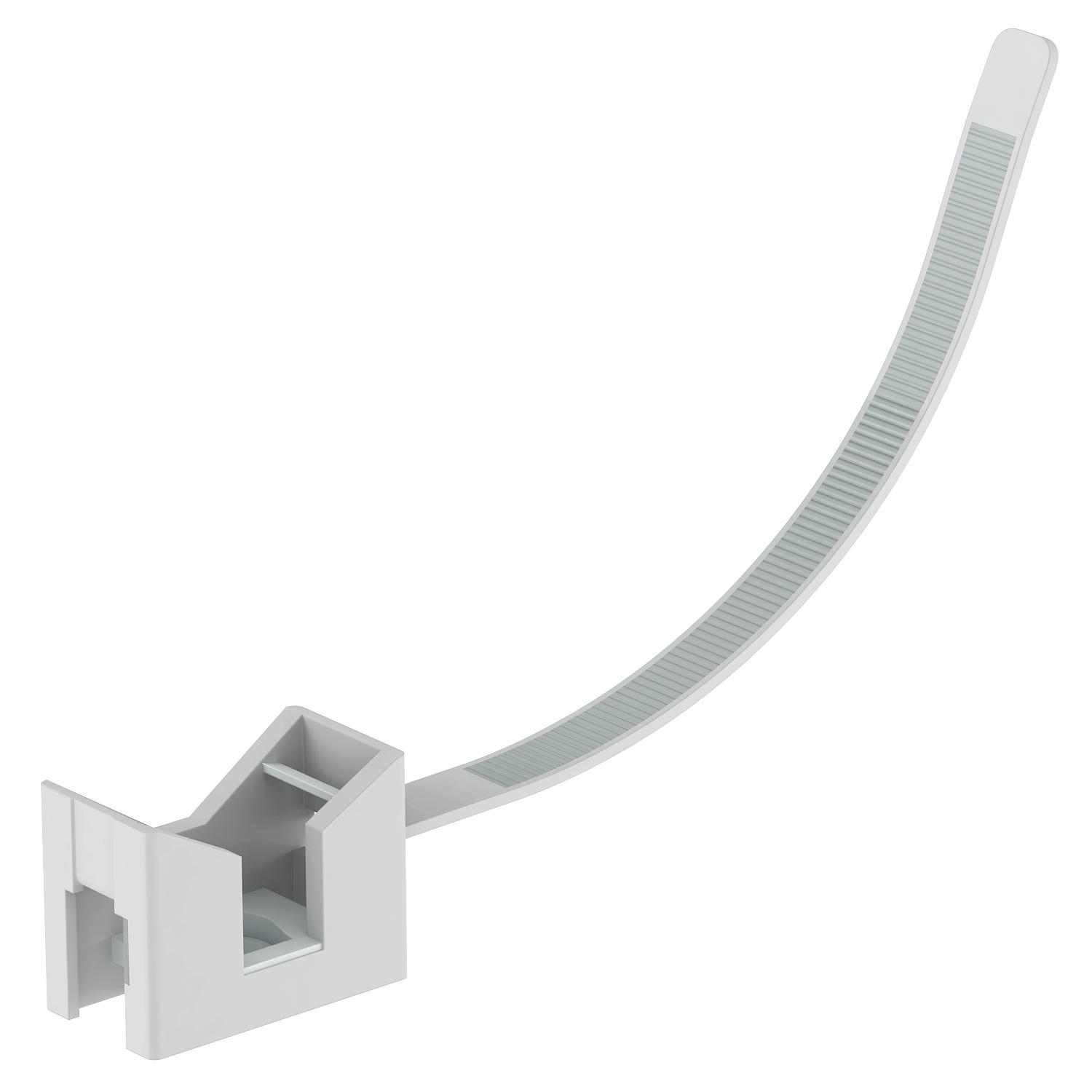Abraçadeira com fivela 7,5x180mm, PA, cinzento claro, 7035 - 2332790 - Obo Bettermann