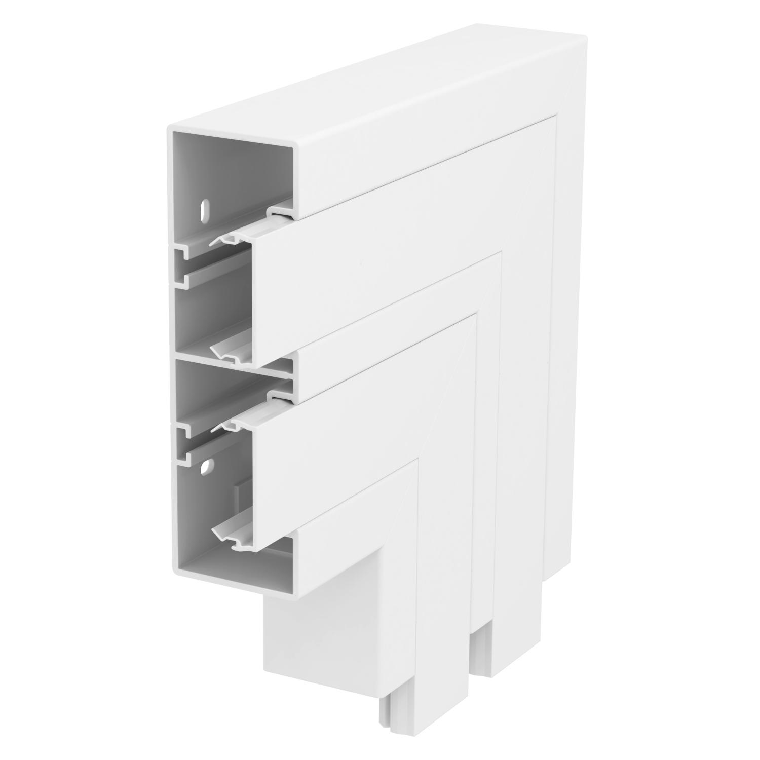 Ângulo plano rígido 200x200x165, PVC, branco puro, 9010 - 6113450 - Obo Bettermann