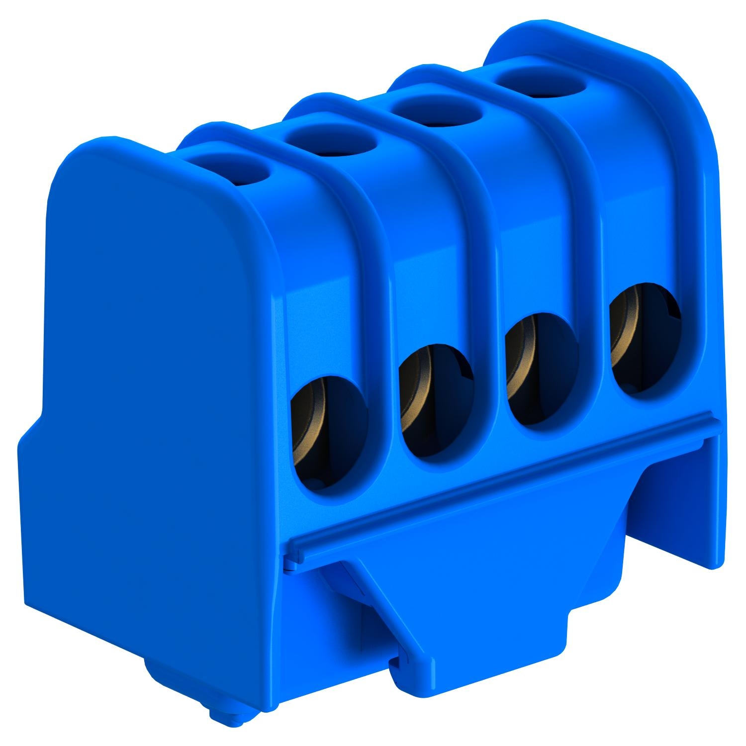 Borne para condutor de neutro com contactos roscados 4x16mm², PA, azul - 2016255 - Obo Bettermann