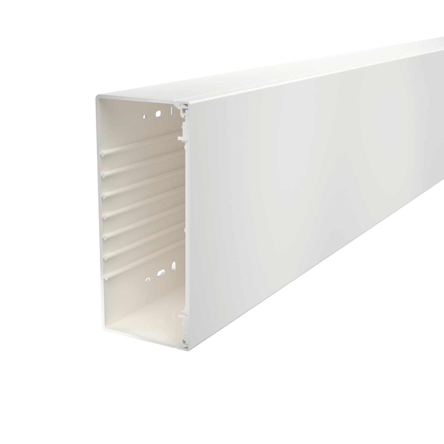Calha com base perfurada 100x230x2000, PVC, branco puro, 9010 - 6191355 - Obo Bettermann