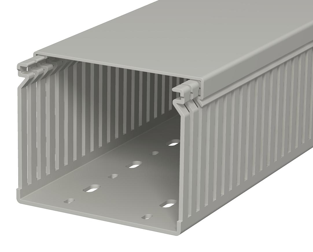 Calha de cablagem 80x100x2000, PVC, cinzento pedra, 7030 - 6178059 - Obo Bettermann