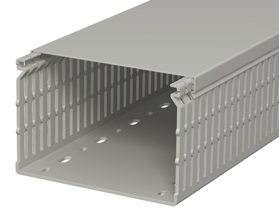Calha de cablagem 80x120x2000, PVC, cinzento pedra, 7030 - 6178236 - Obo Bettermann