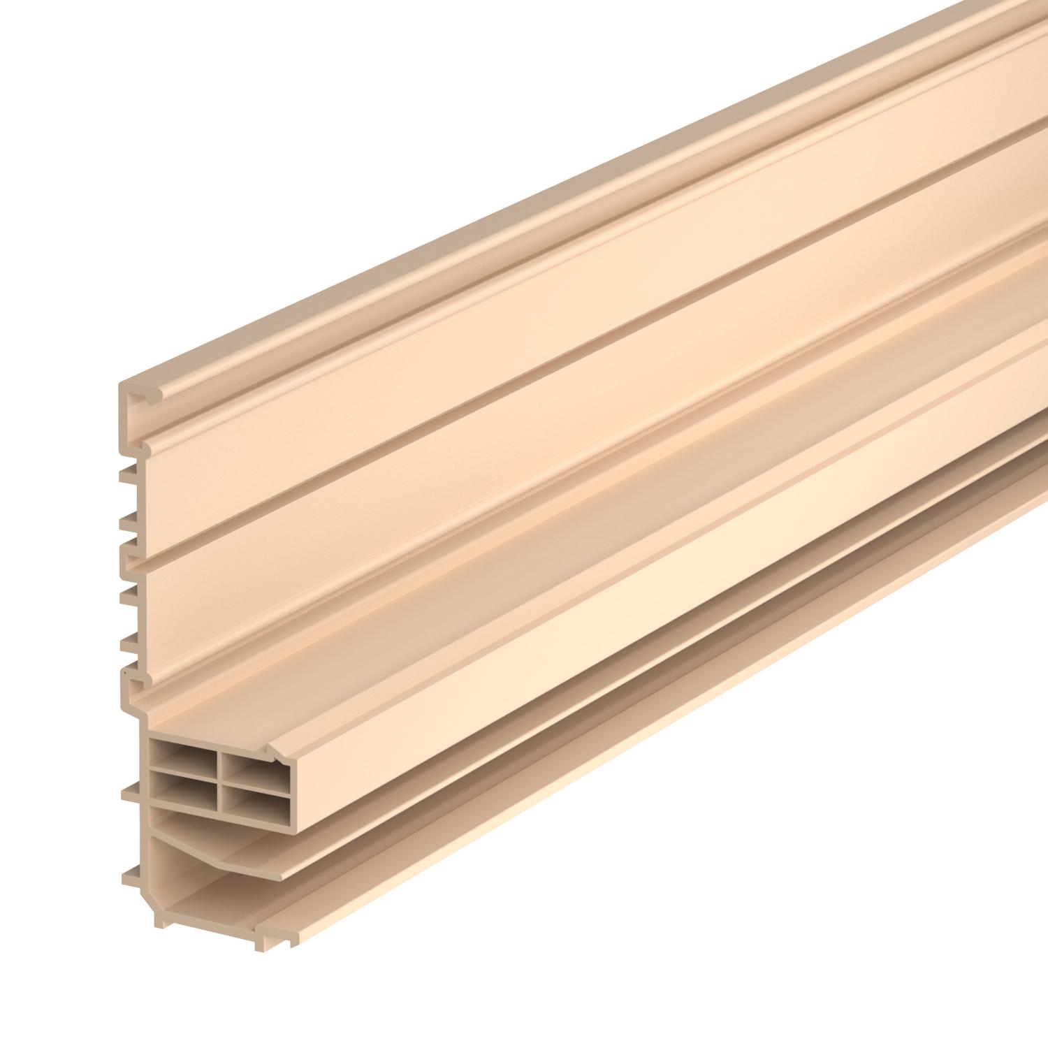 Calha de rodapé Base RAUDUO 105x40 natur 2000x105x40, PVC, natural - 6132205 - Obo Bettermann