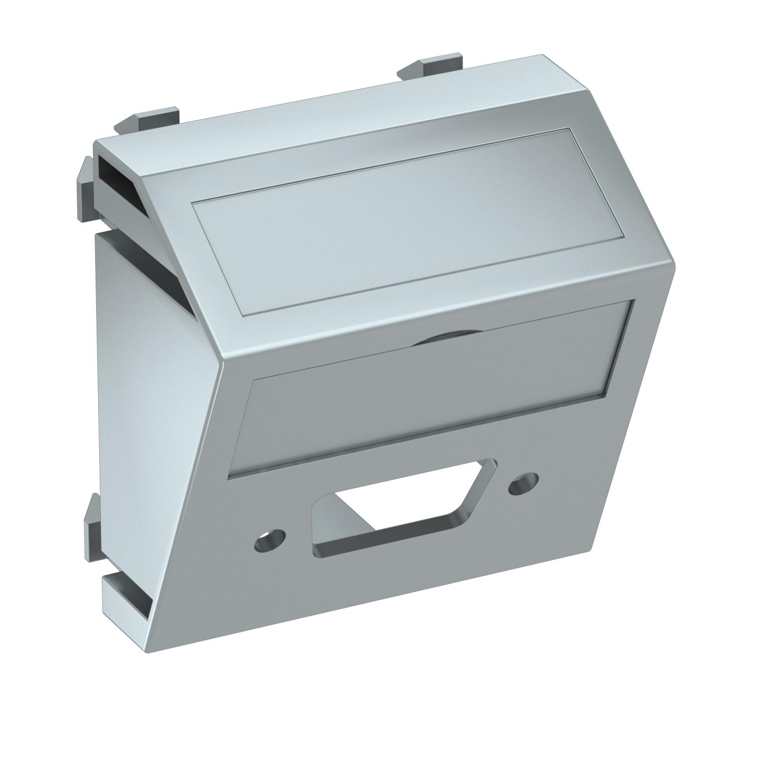 Suporte multimédia VGA/D-Sub9 sem ficha/tomada 45x45mm, PC, alumínio lacado - 6104724 - Obo Bettermann