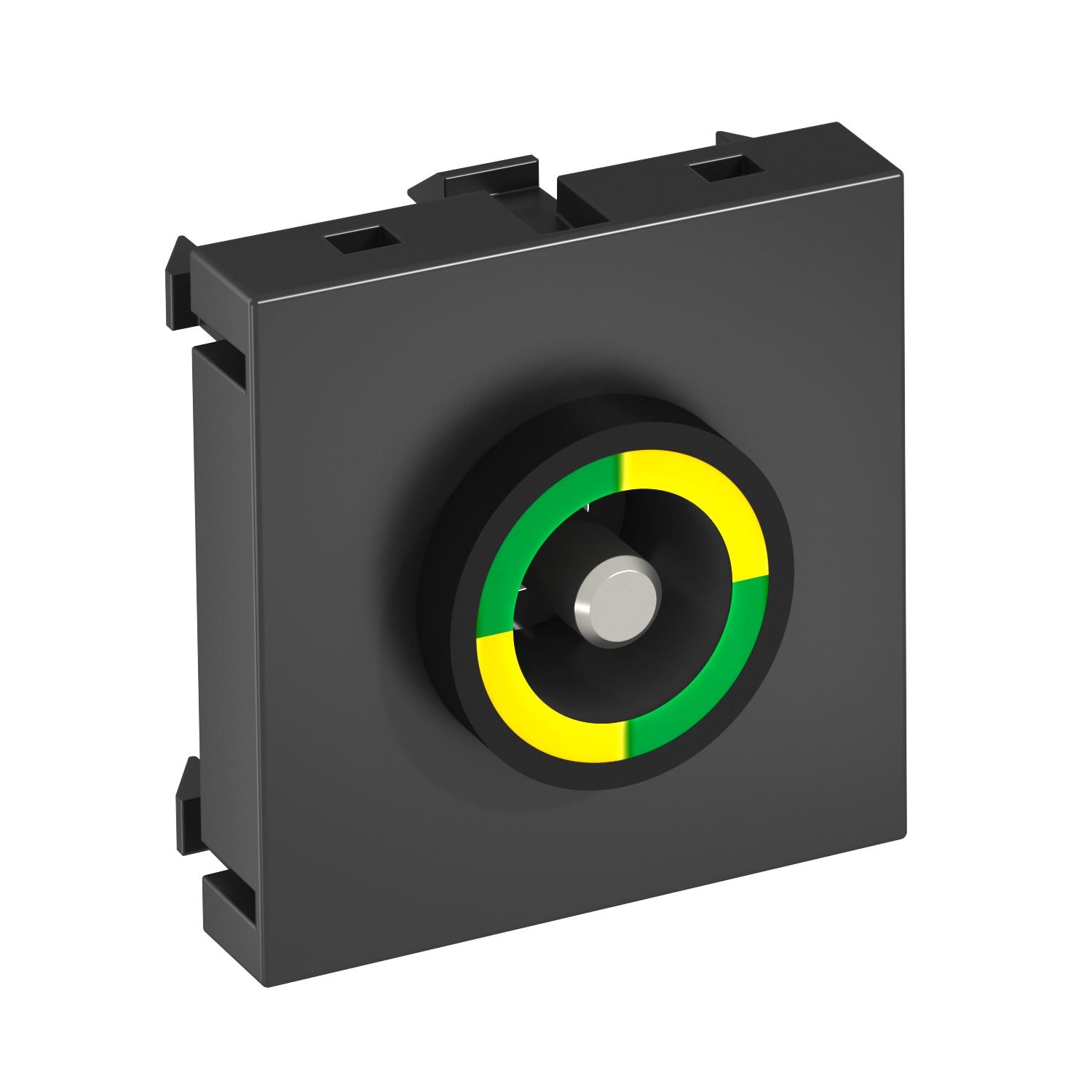 Tomada de equipotencial 45x45mm, PC, cinzento antracite, 7021 - 6120001 - Obo Bettermann
