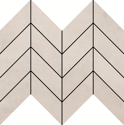 Porcelanato Flow Mosaic Arrow Aleluia Ceramics natural, anti-slip 23x30 cm 3.8x10.2 cm 0.85 não