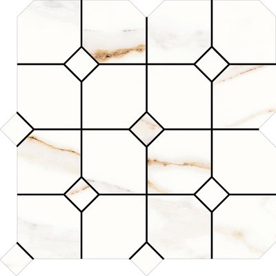 Porcelanato Palace Mosaic Oxford Aleluia Ceramics White 28x30 cm 6.9x6.9 cm 1 não