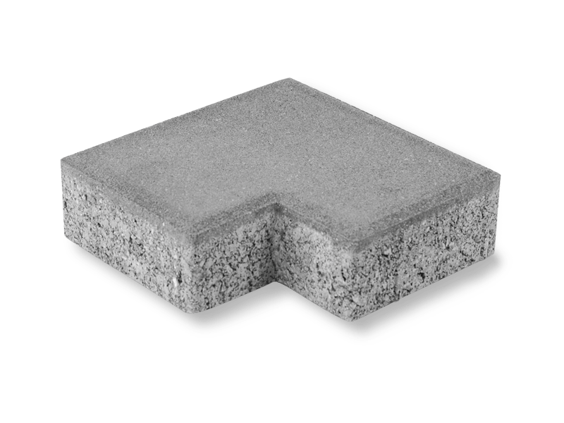 Bloco de pavimento exterior em betão vibro-prensado de dupla camada Ecopavé 24x24x7.5 cm