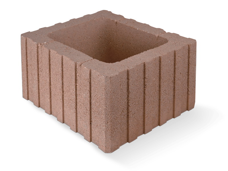 Elemento de betão vibro-prensado, ideal para a organização de espaços verdes Pilar de Muro 37.5x32.5x21 cm