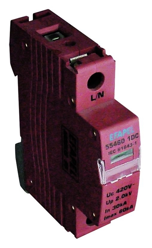 Descarregador Sobretensão 1P 380-420V~ 60Ka Modus 55 Un Efapel
