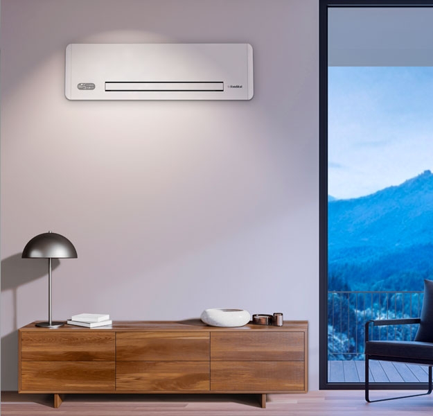 Ventiloconvector hidrónico para parede para aquecimento e arrefecimento Aural Split