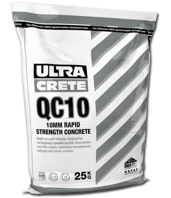 Cimento de fixação rápida ULTRACRETE QC10 Sacos 25 KG