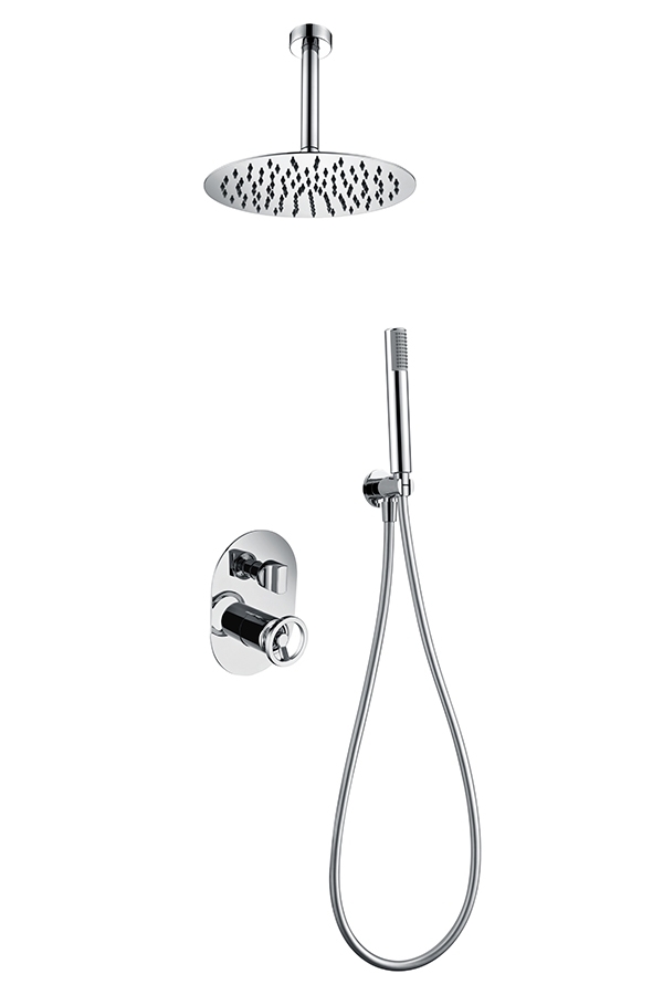 Conjunto de chuveiro monocomando embutido da série Vesubio Imex