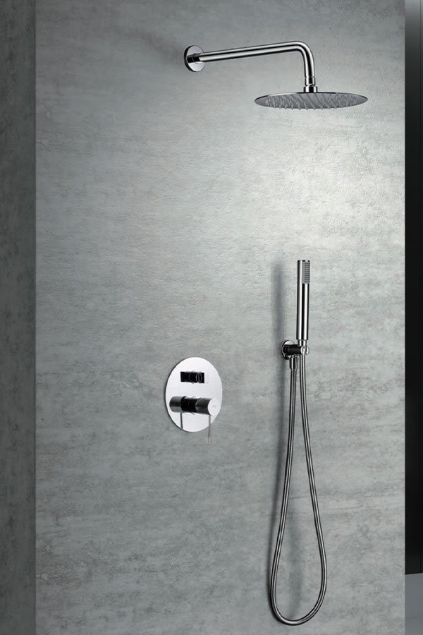 Conjunto de chuveiro monocomando embutido da série Line Imex