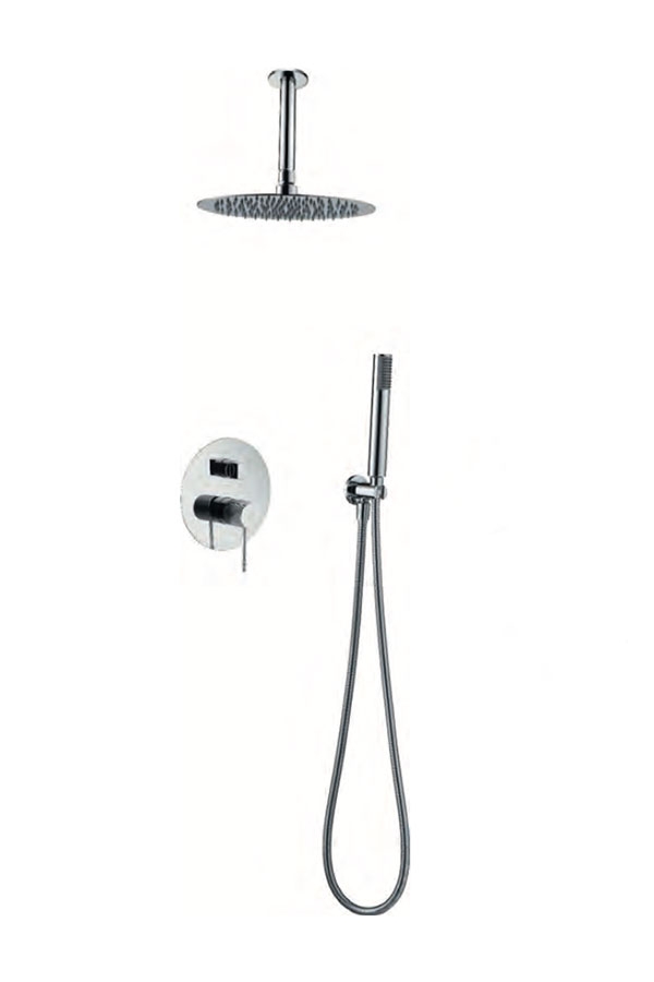 Conjunto de chuveiro monocomando embutido da série Top Imex