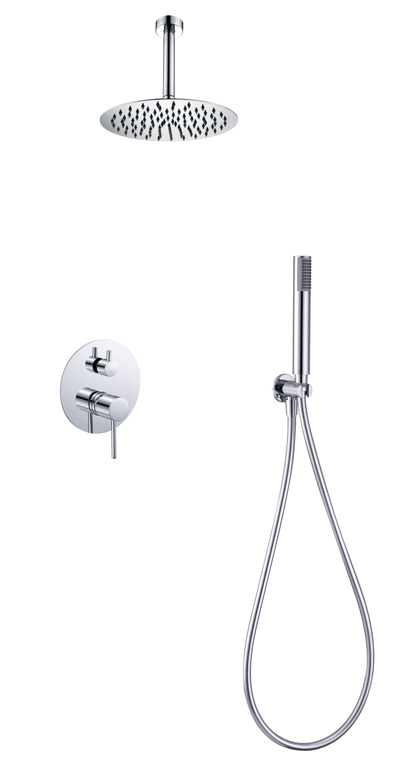 Conjunto de chuveiro monocomando embutido da série Tivoli Imex