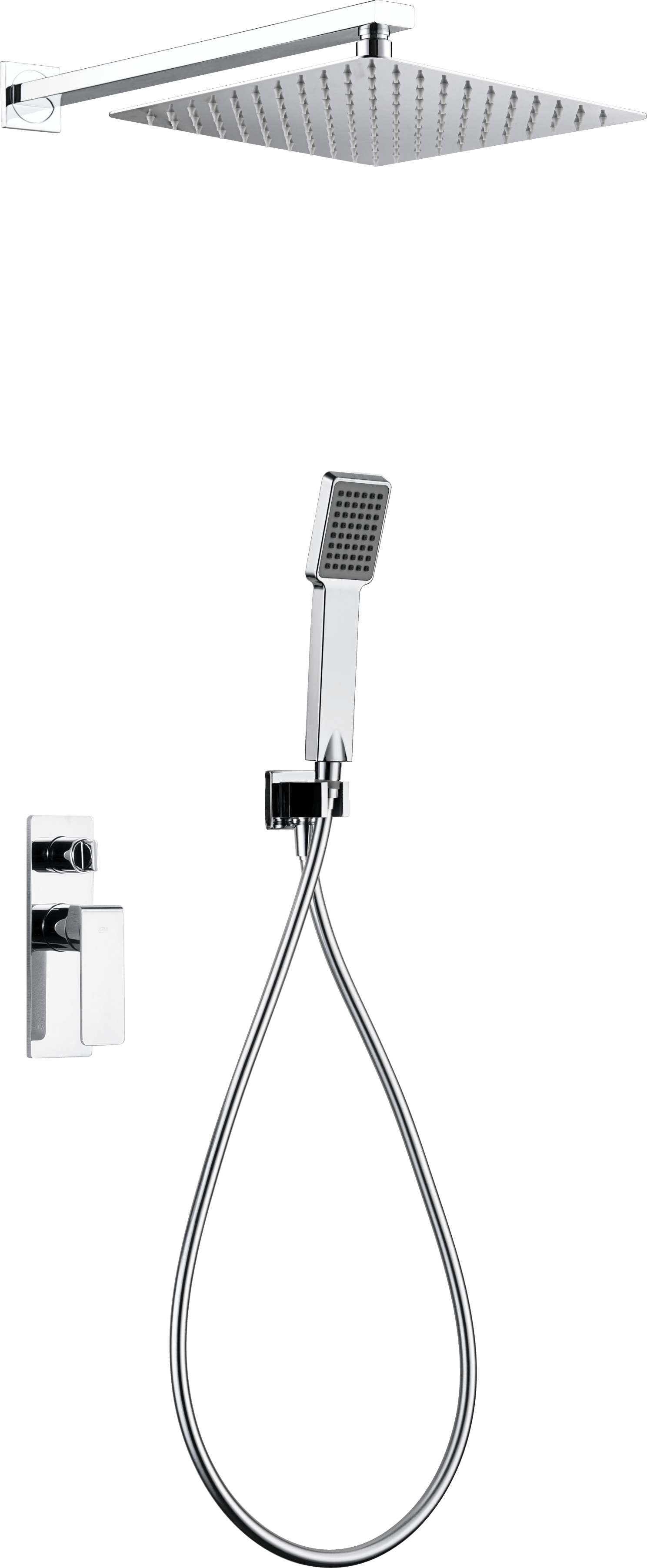 Conjunto de chuveiro monocomando embutido da série Fiyi Imex
