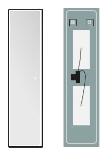 Espelho retangular com iluminação frontal tri-LED NEWY021 Ledimex 160cm