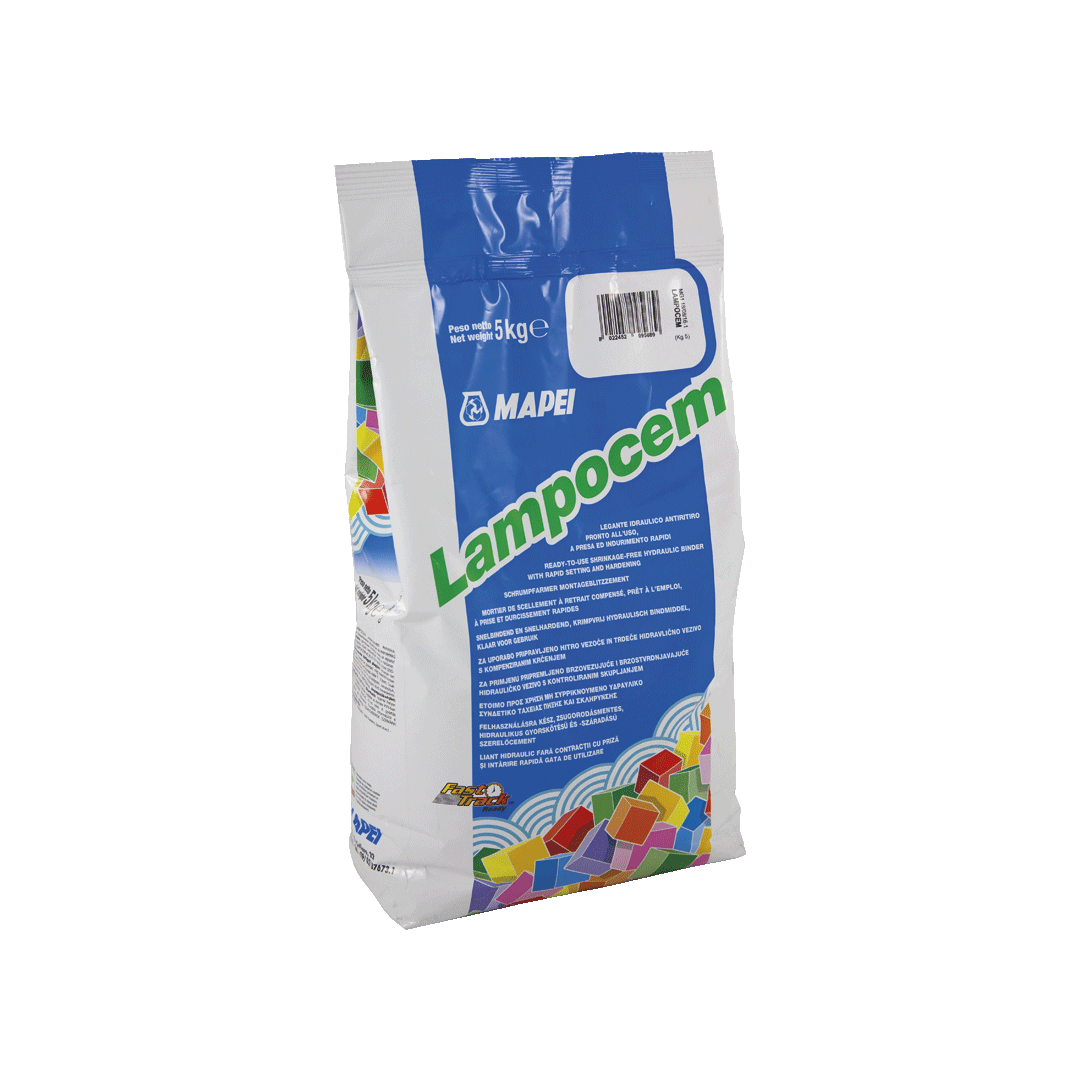 Cimento rápido, pronto a usar, de presa e endurecimento rápidos Lampocem