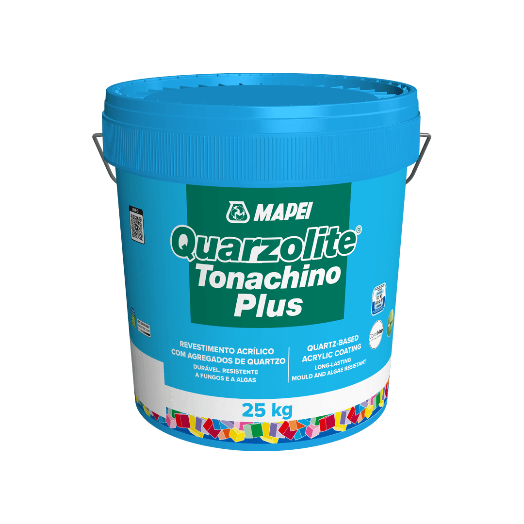 Revestimento acrílico higienizante para exteriores e interiores Quarzolite Tonachino Plus Mapei