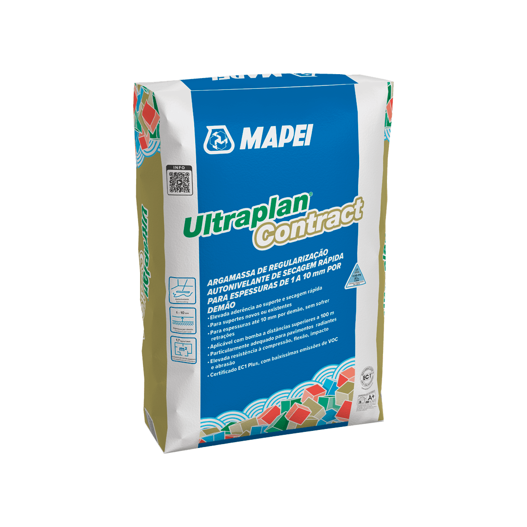 Argamassa de regularização autonivelante para interiores Ultraplan Contract Mapei