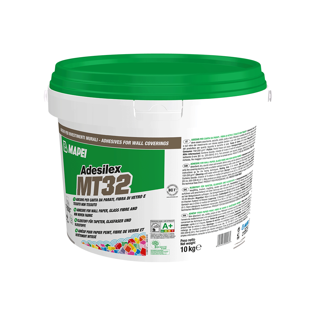 Adesivo para a aplicação de revestimentos murais Adesilex MT32 Mapei