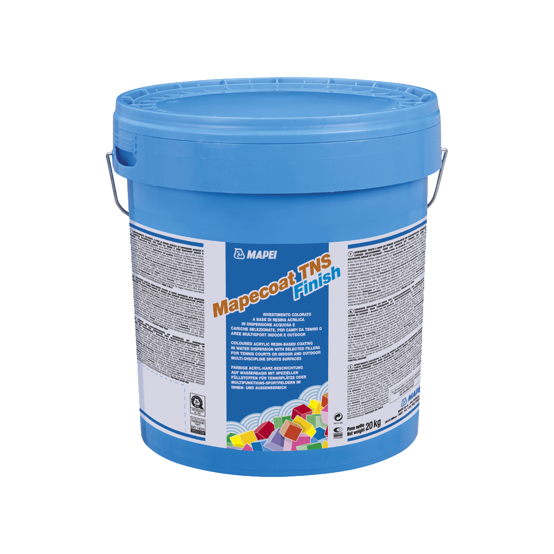 Revestimento colorido à base de resina acrílica para campos de ténis Mapecoat TNS Finish 1.3.4 Mapei