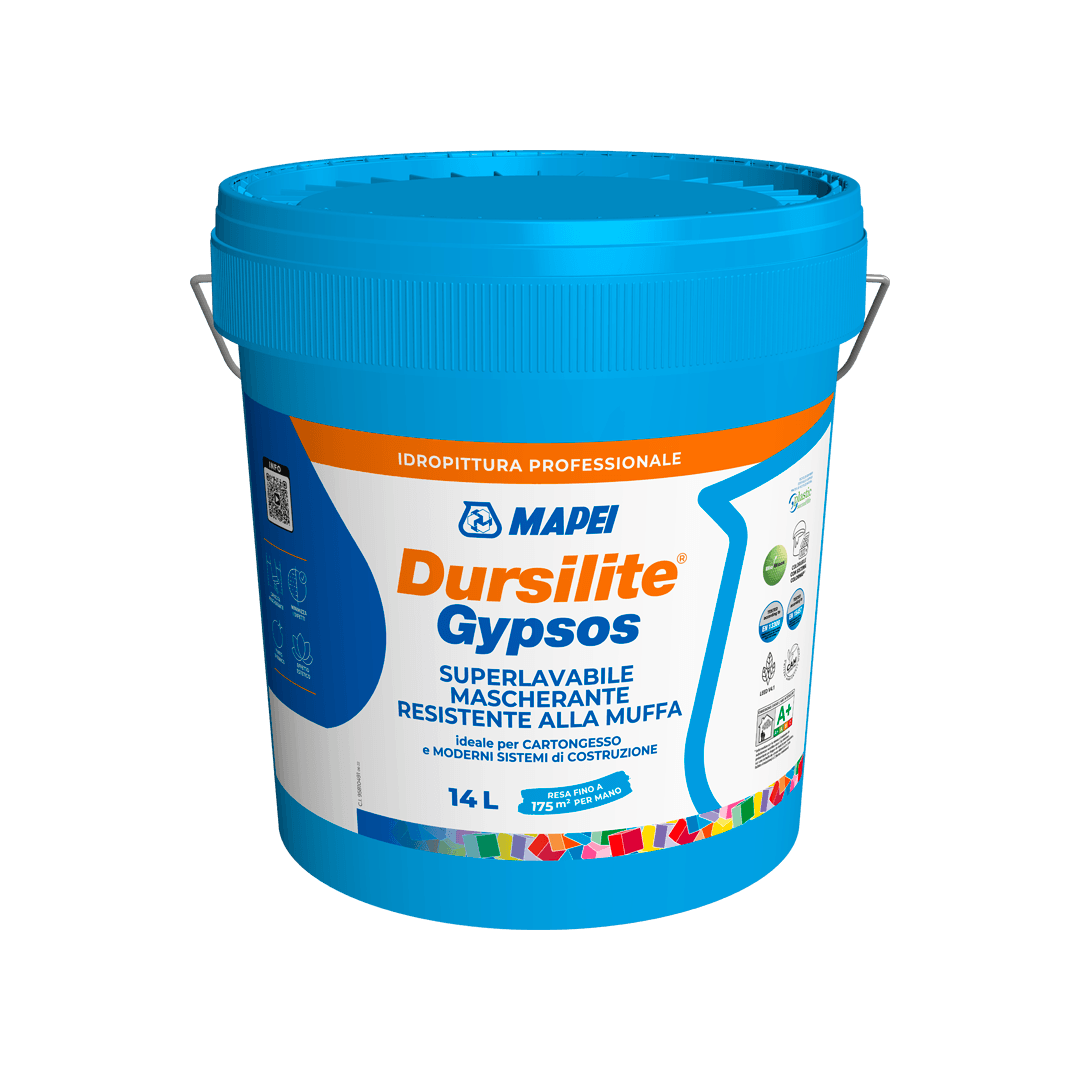 Tinta de parede de uso profissional para superfícies com gesso cartonado ou sistemas em geral Dursilite Gypsos