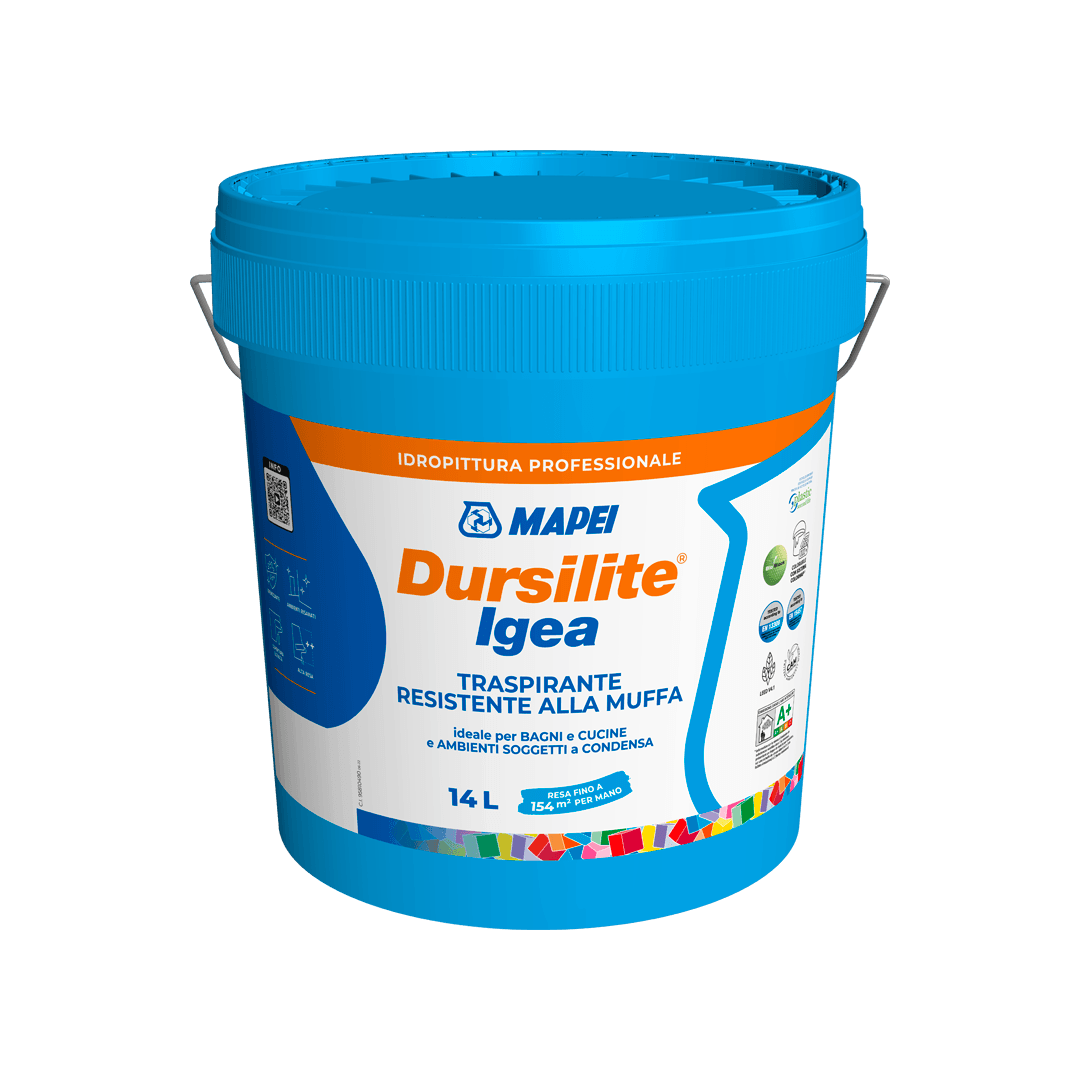 Tinta profissional de parede à base de resinas sintéticas para casas de banho e cozinhas Dursilite Igea