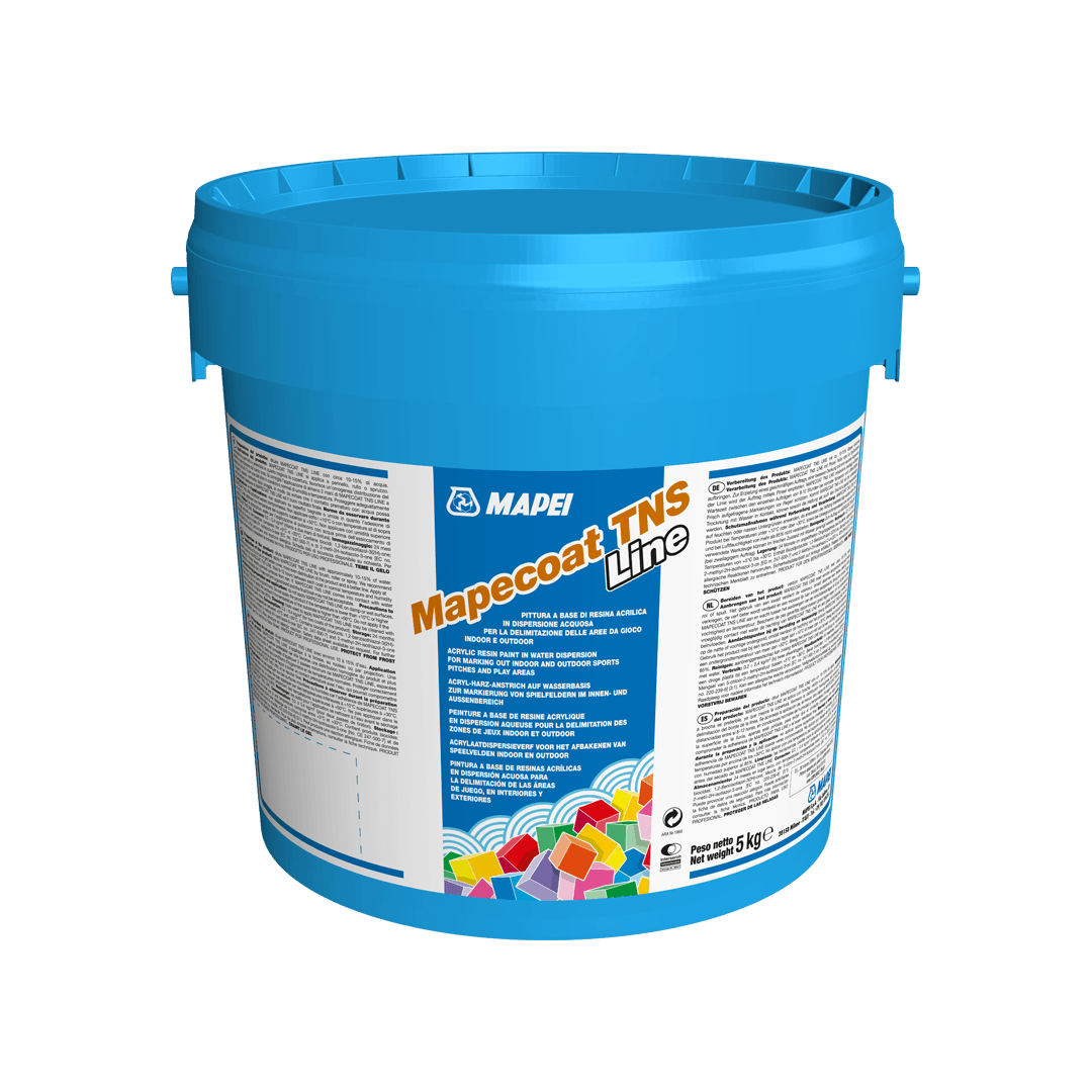 Tinta à base de resina acrílica para demarcação de campos de jogo Mapecoat TNS Line Mapei
