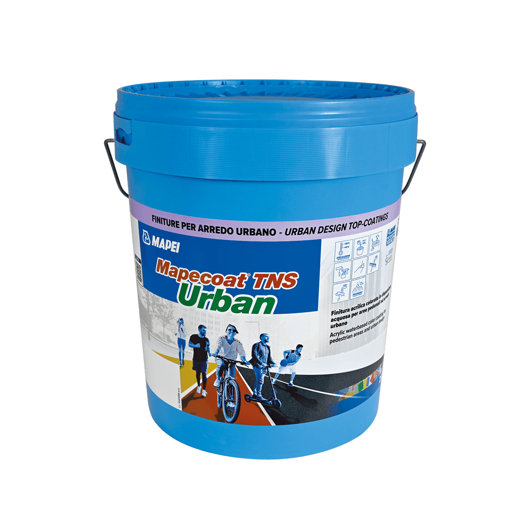 Sistema multicamada de revestimento para o revestimento de ciclovias ou áreas com mobiliário urbano Mapecoat TNS Urban Mapei