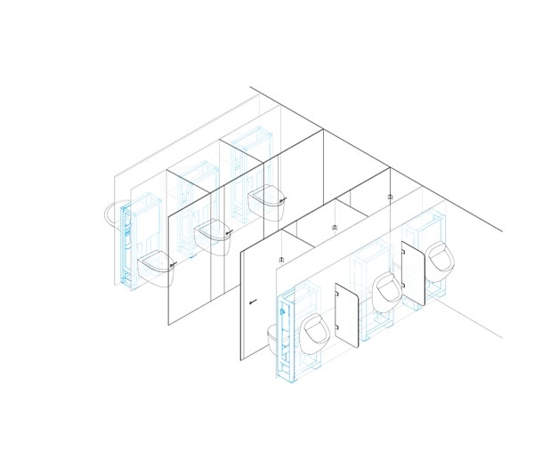 Oli120 Plus Estrutura Autoportante Dupla Wc Urinol/Lavatório Autoclismos Interiores