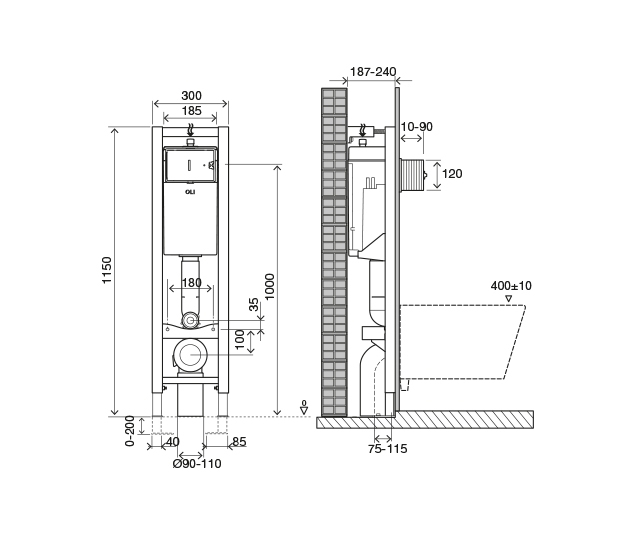 Quadra Plus Mecânico Sanitarblock Autoclismos Interiores Oli