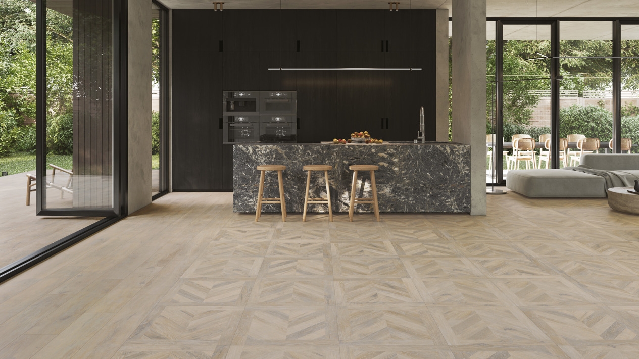 Grés Porcelânico Parquet Base prensada 597x597x9.2 Mate Grespor