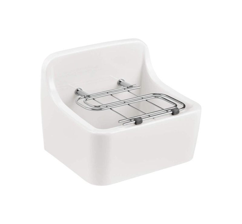 Lavatório multiusos Fusion com grelha - Branco - 380x438x485 mm - Sanindusa