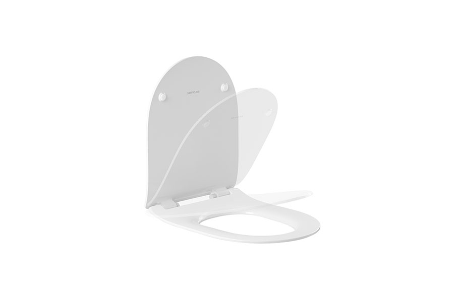 Tampo de sanita slim Sanibold com Easyclip e Slowclose 436x370x48 Sanindusa