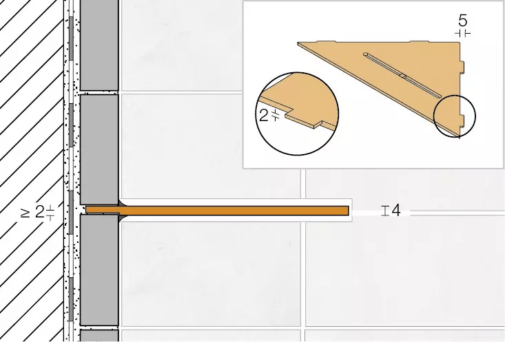 Prateleira de parede de canto triangular Schlüter-SHELF-E-S1
