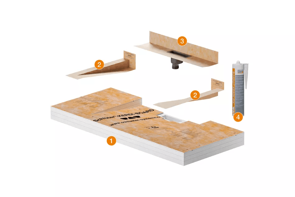 Lavatório pré-fabricado Schlüter-KERDI-BOARD-WW
