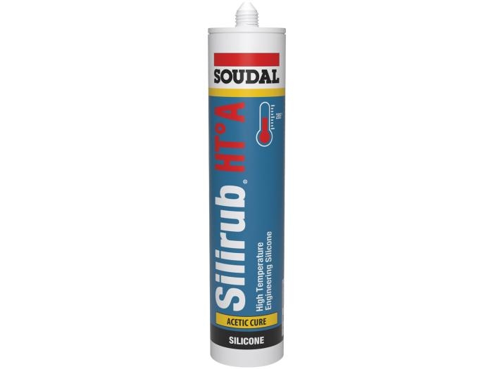 Selante de silicone resistente ao calor de cura acética Silirub HT - A (Silicone acético) 285ºC Soudal