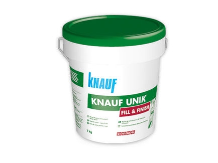 Pasta de juntas e de acabamento de secagem lenta para placas de gesso laminado KNAUF UNIK FILL & FINISH